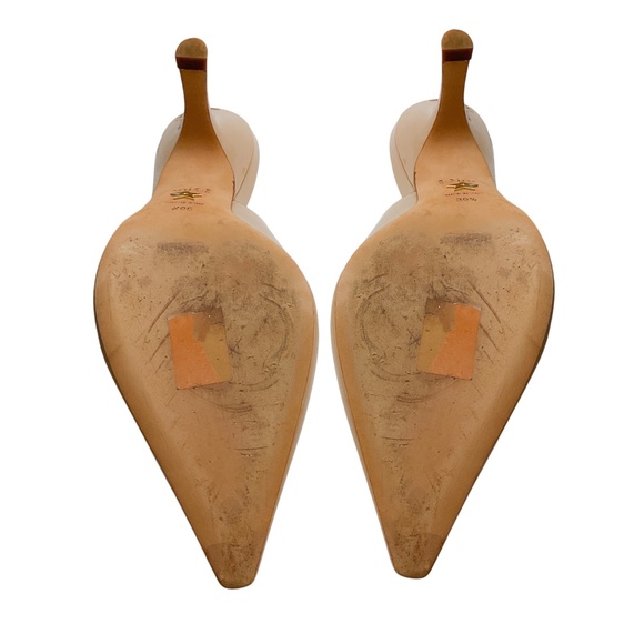 CHRISTIAN DIOR NUDE PATENT RIBBON J'ADIOR SLINGBACK PUMPS - Picture 7 of 11